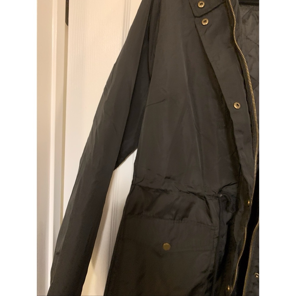 NEW Forever 21 Plus 2X Black Lightweight Waisted Jacket, Lined, Zip and Snap - Picture 6 of 15